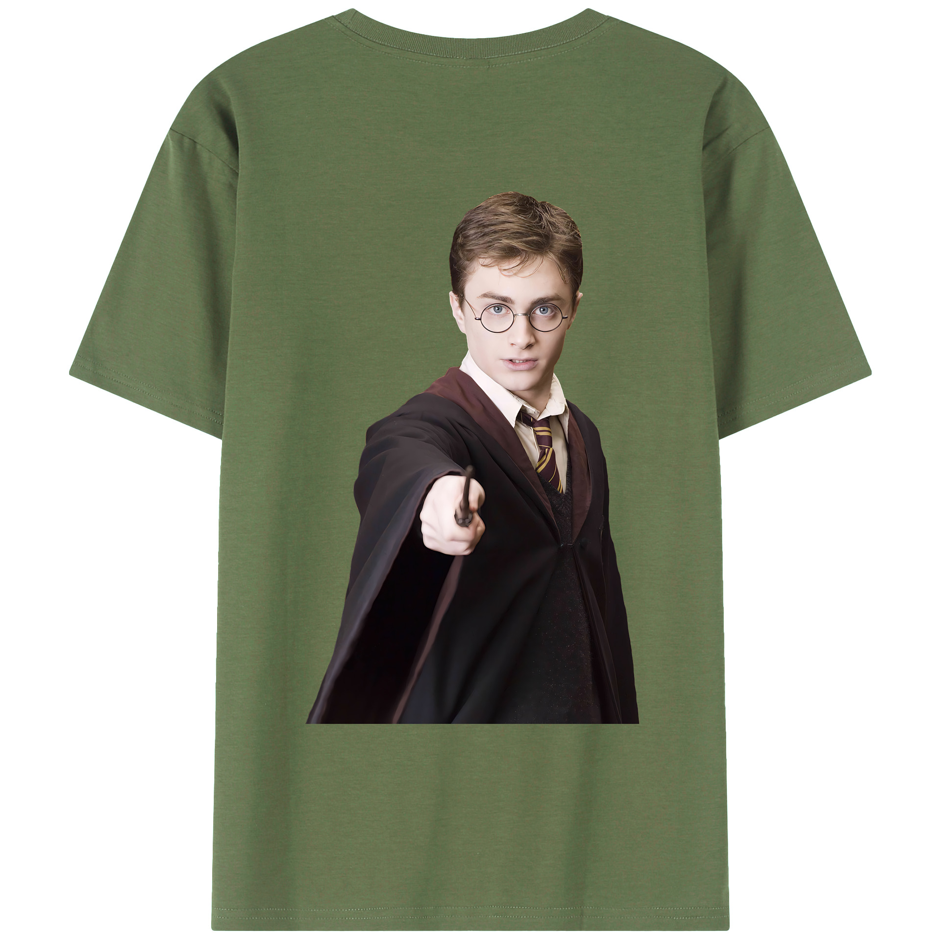 （画像用） Harry Potter ハリー・ポッターシリーズ 綿100％ メンズ半袖Tシャツ（バックプリント） 通気性